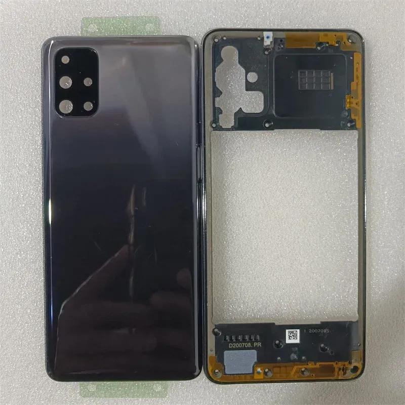 Phone Housing Middle Frame Battery Back Cover Case Panel Lid Rear Camera Lens Repair Parts for Samsung Galaxy M31s 5G M317f