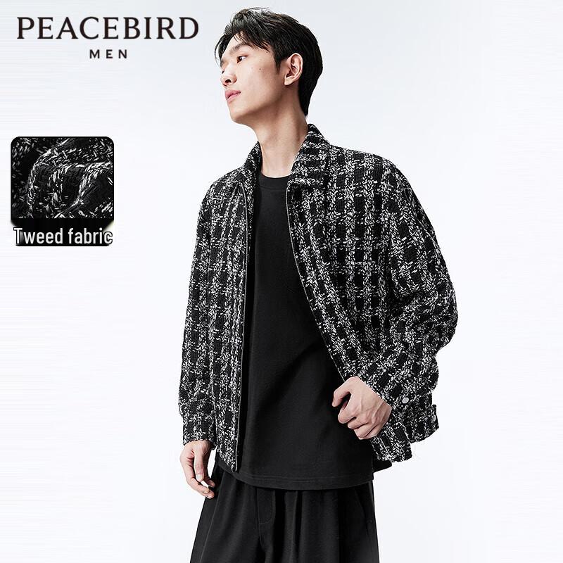Мужская текстурированная повседневная куртка с лацканами PEACEBIRD M