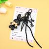 Yogodlns Adorable PU Leather Rabbit with Tiny Bow Bag Charm Keyring Cut Animal Pendant for Handbags & Backpak Design Hanging