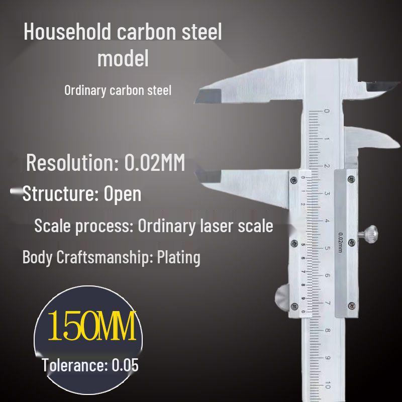 

Industrial-Grade Stainless Steel Vernier Caliper for Depth & Inner Diameter Measurement (150-300mm)