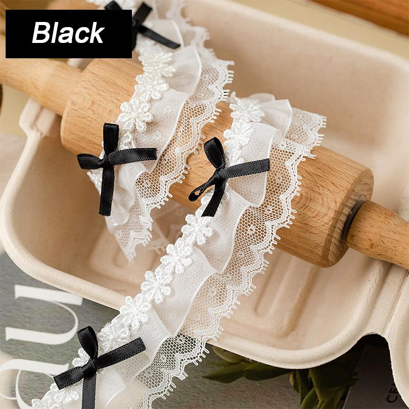 1yard Butterfly Knot Lace Embroidery Decorative Woven Tape Trim Ribbon Polyester Ribbon Fabric DIY Crafts Supply 3.8cm wide