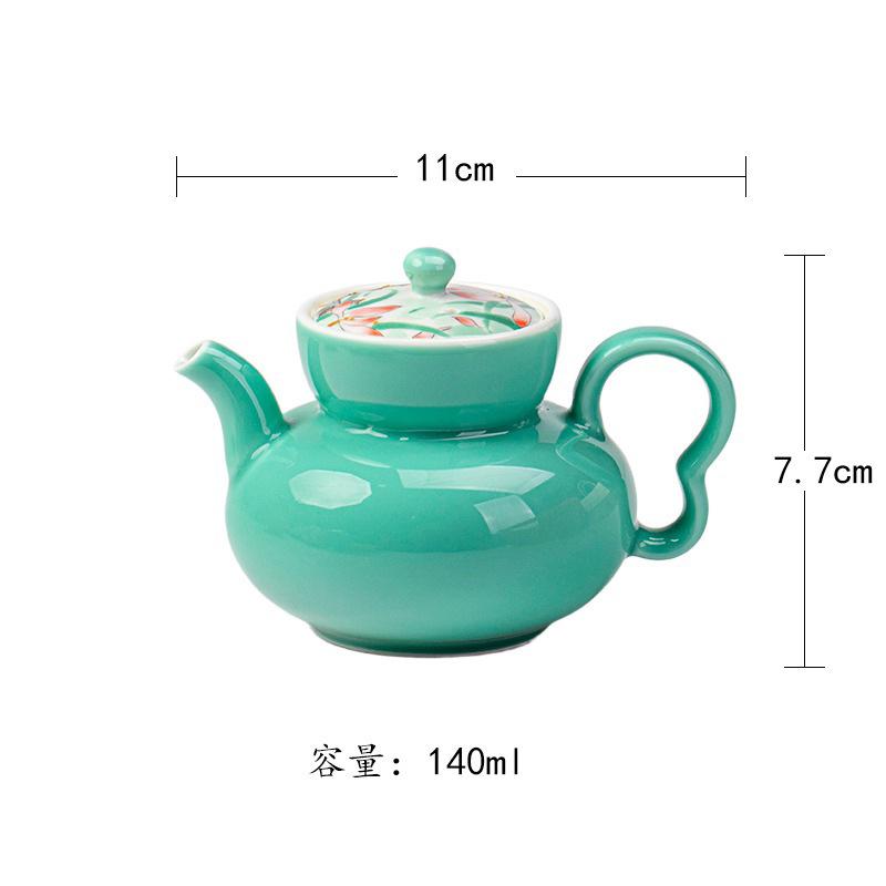 

140ml Hand-painted Orchid Teapot Zen Tea Infuser Pot Tea Maker Kettle With Filter Dahongpao Tableware Accessories Collection