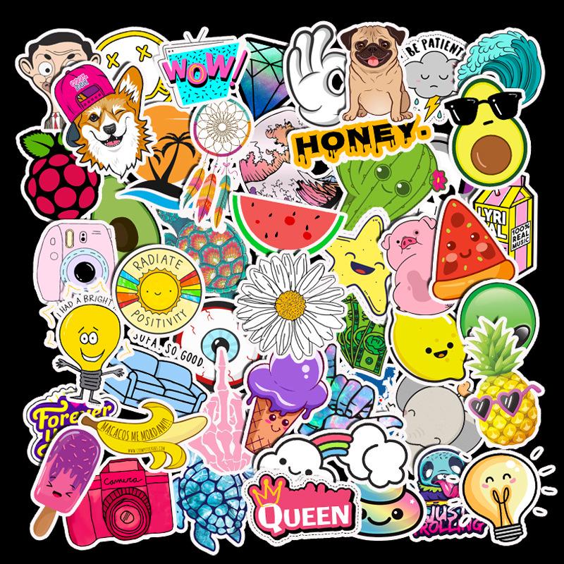 

50 Small, Fresh and Cute Hot Suitcase Stickers Super Waterproof Graffiti Travel Case Stickers