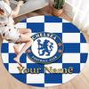 Chelsea F Custom Name Round Area Rug,Carpet Rug for Living Room Bedroom Sofa Playroom Decor,Non-slip Floor Mat