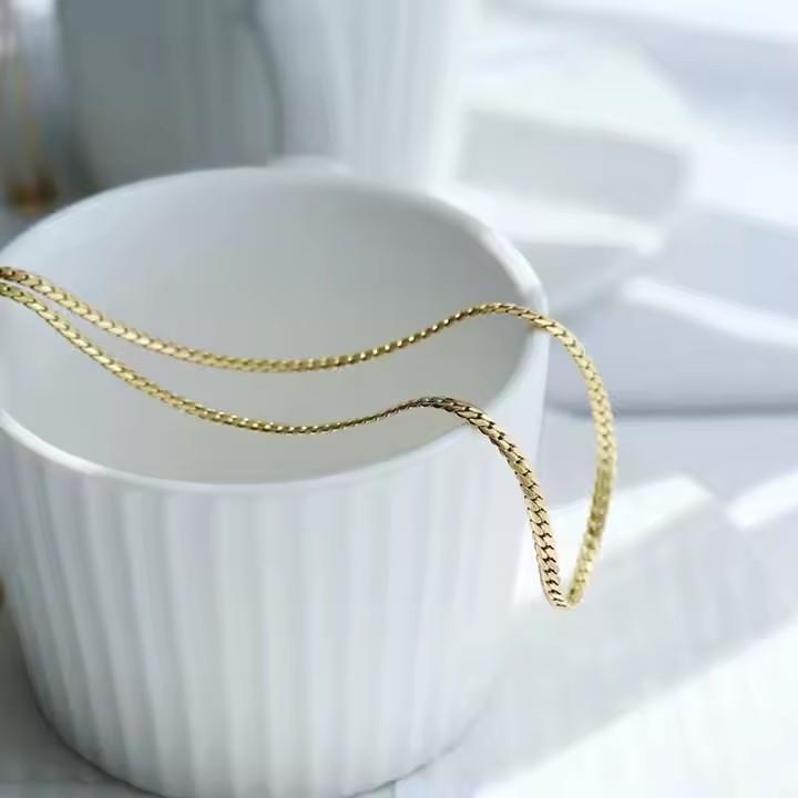 Fashion Jewelry Ladies 18k Gold Plated Stainless Steel Snake Chain Choker Necklace Women Waterproof Jewelry