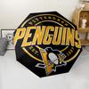 Pittsburgh Penguins Print Automatic Umbrella, 8 Rib Iron Frame, Plastic Handle, Suitable for Outdoor Travel &Daily , Ideal Gift