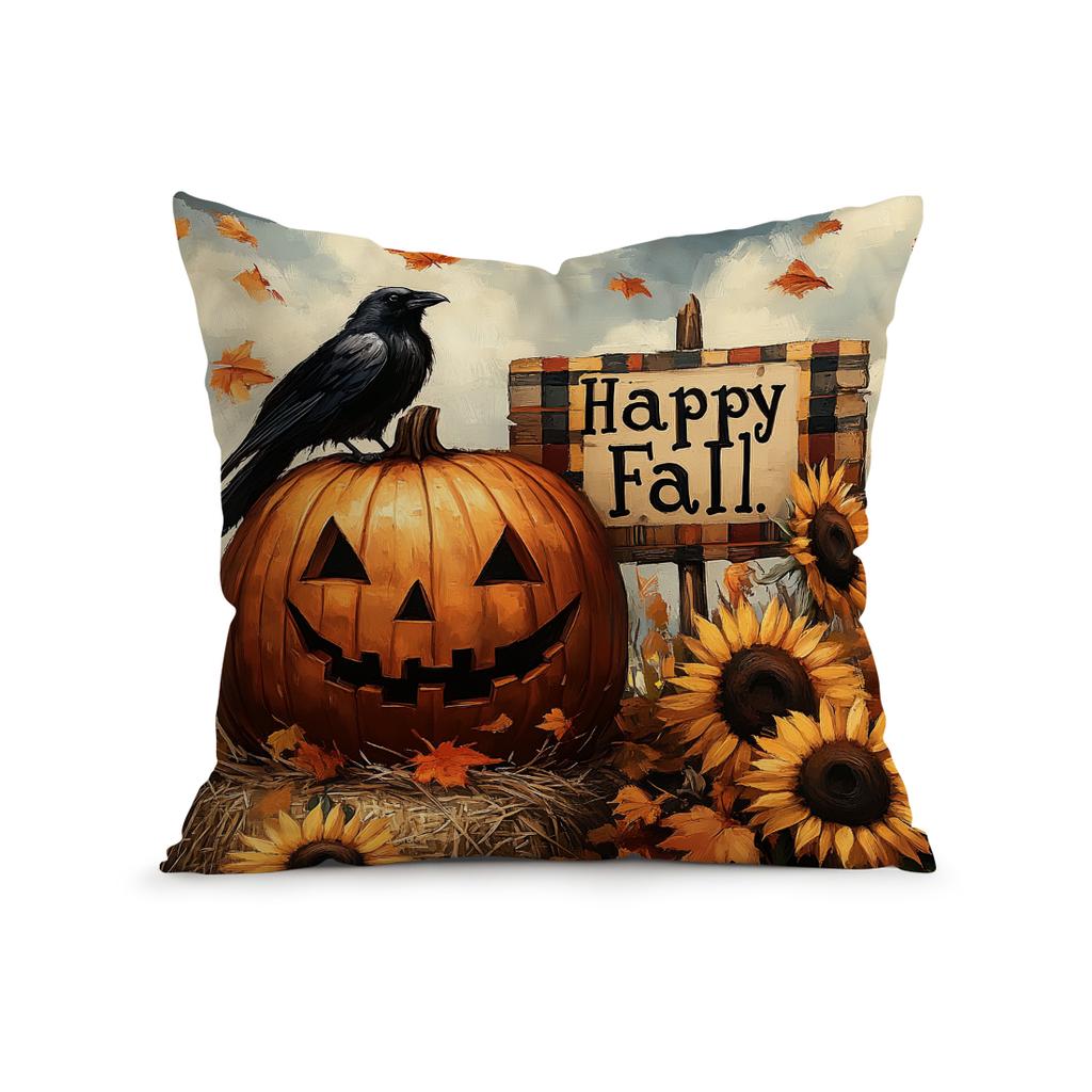Thanksgiving Decor Pillowcase Cushion Polyester Throw Pillow Cover Sofa Chair Bed Cushion Cover Pillowslip Home Decor