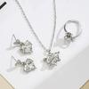 Fashion Bridal Necklace Pendant Earrings Heart Rings Pendant Jewery Party Jewelry Set Srop Earrings for Fashion Bride