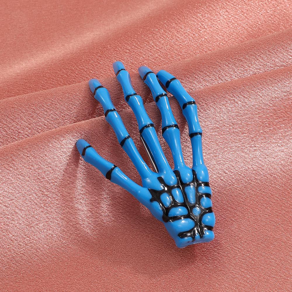 Harajuku Gothic Skull Hand Bone Hair Clip - Bloody Skull Grip