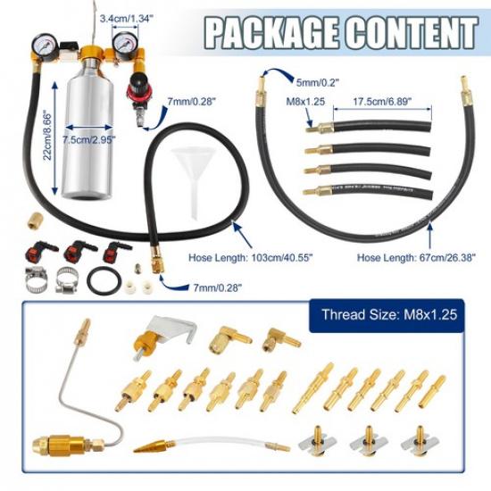 Universal Pack (1) Fuel Injector Cleaner Tool & Tester Fuel Air Intake System