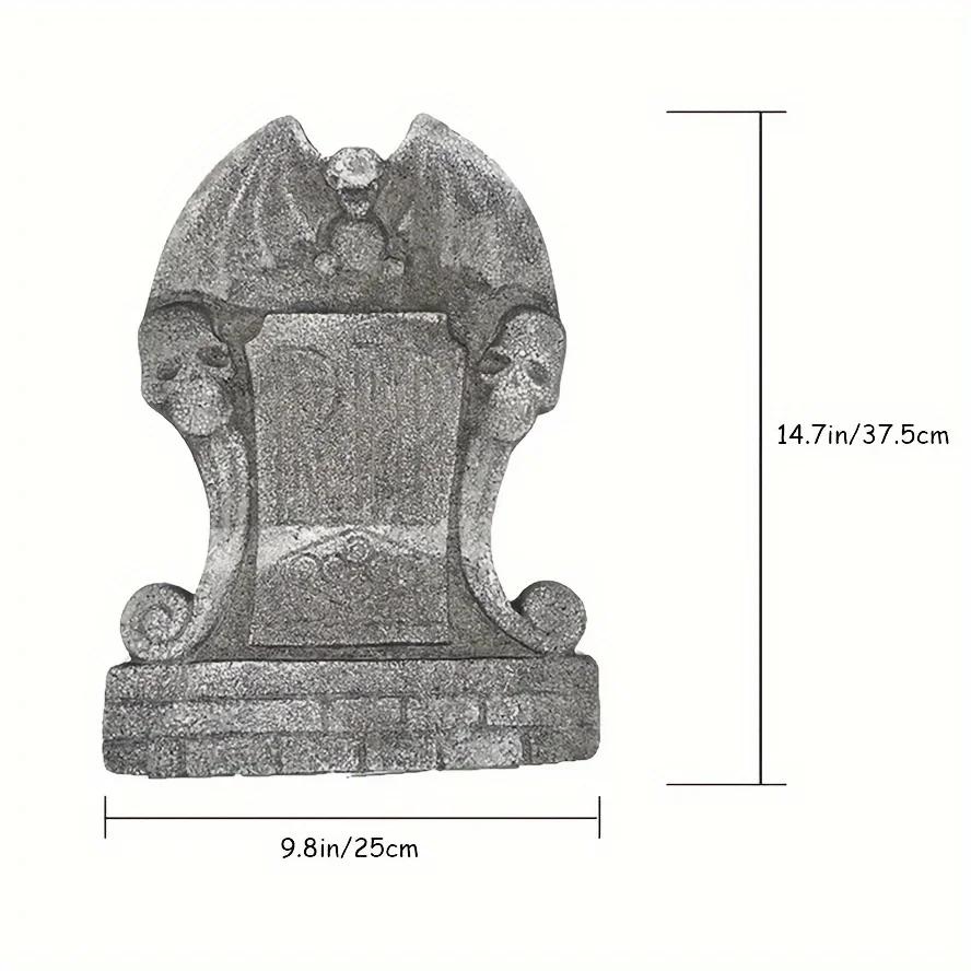 4 Pcs Realistic Halloween Tombstone Decorations Are Used for Haunted Houses Courtyards and Outdoor Halloween Parties.