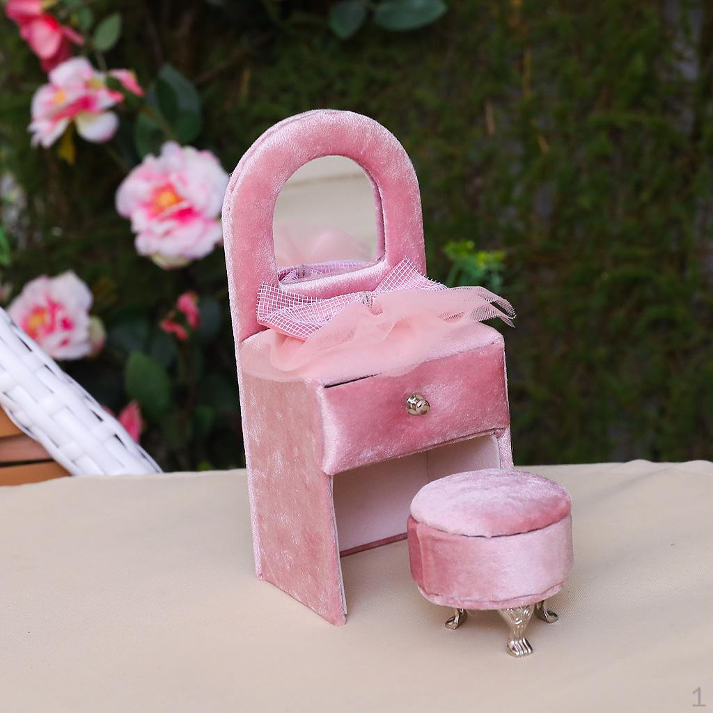 

Bowknot Dresser Jewelry Boxes Case for Women Organizer Storage Modern Girls