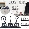 Black Decorative Hanging Home Decor Wall Mounted Cat Shaped Hook Key Holder Key Hook Wall Hook
