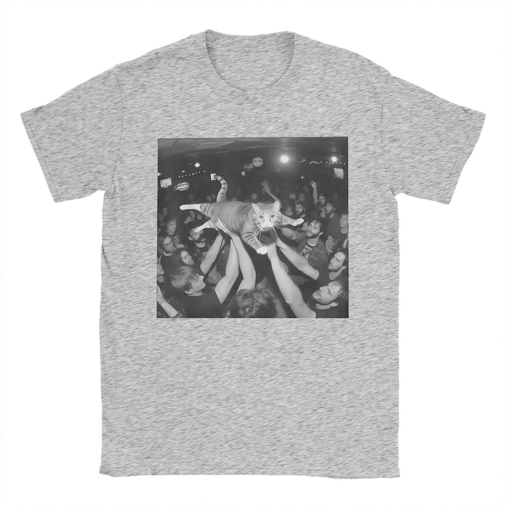 Harajuku T-Shirt Funny Cat Meme Cotton T Shirts  Hip Hop Tee Shirt for Men Summer Y2K Retro Design Short Sleeve Clothes