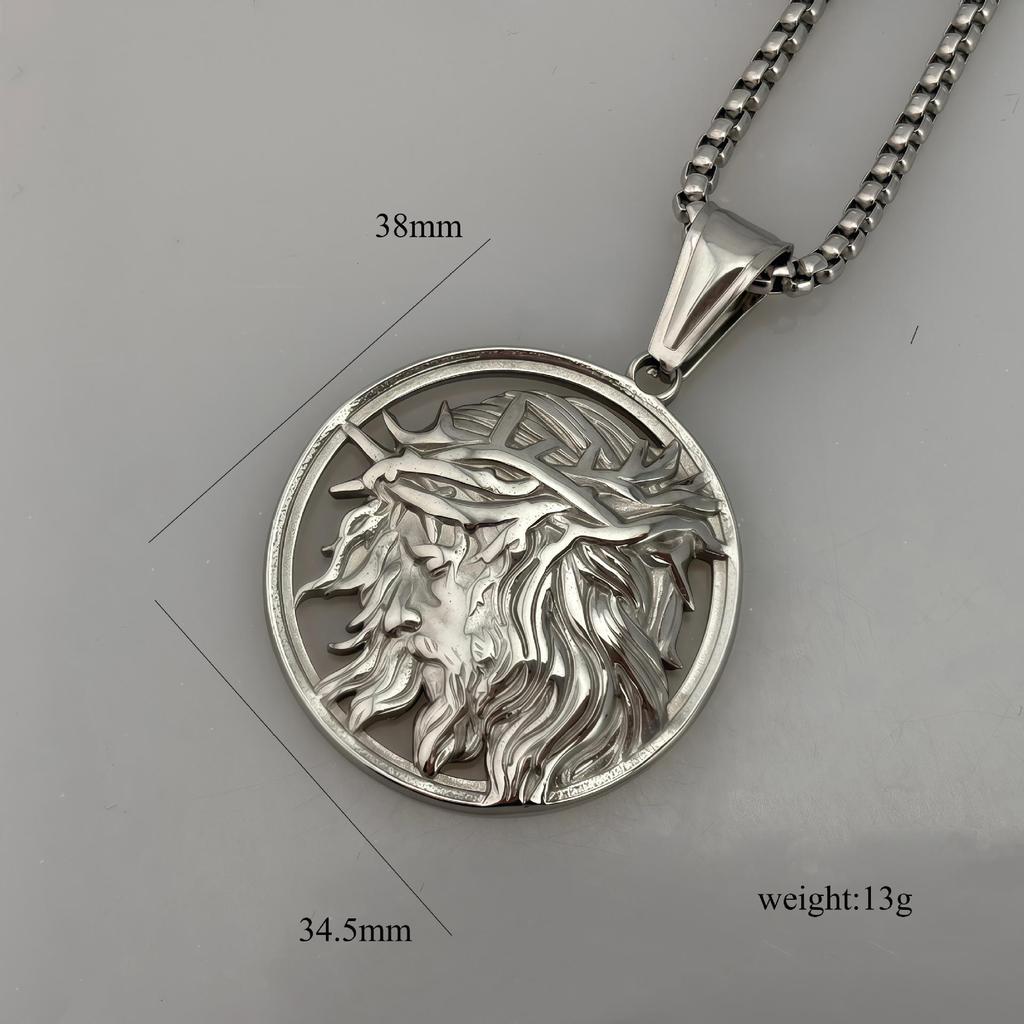 Collana Ciondolo Ritratto in Acciaio Inossidabile - Stile Europeo e Americano Unisex