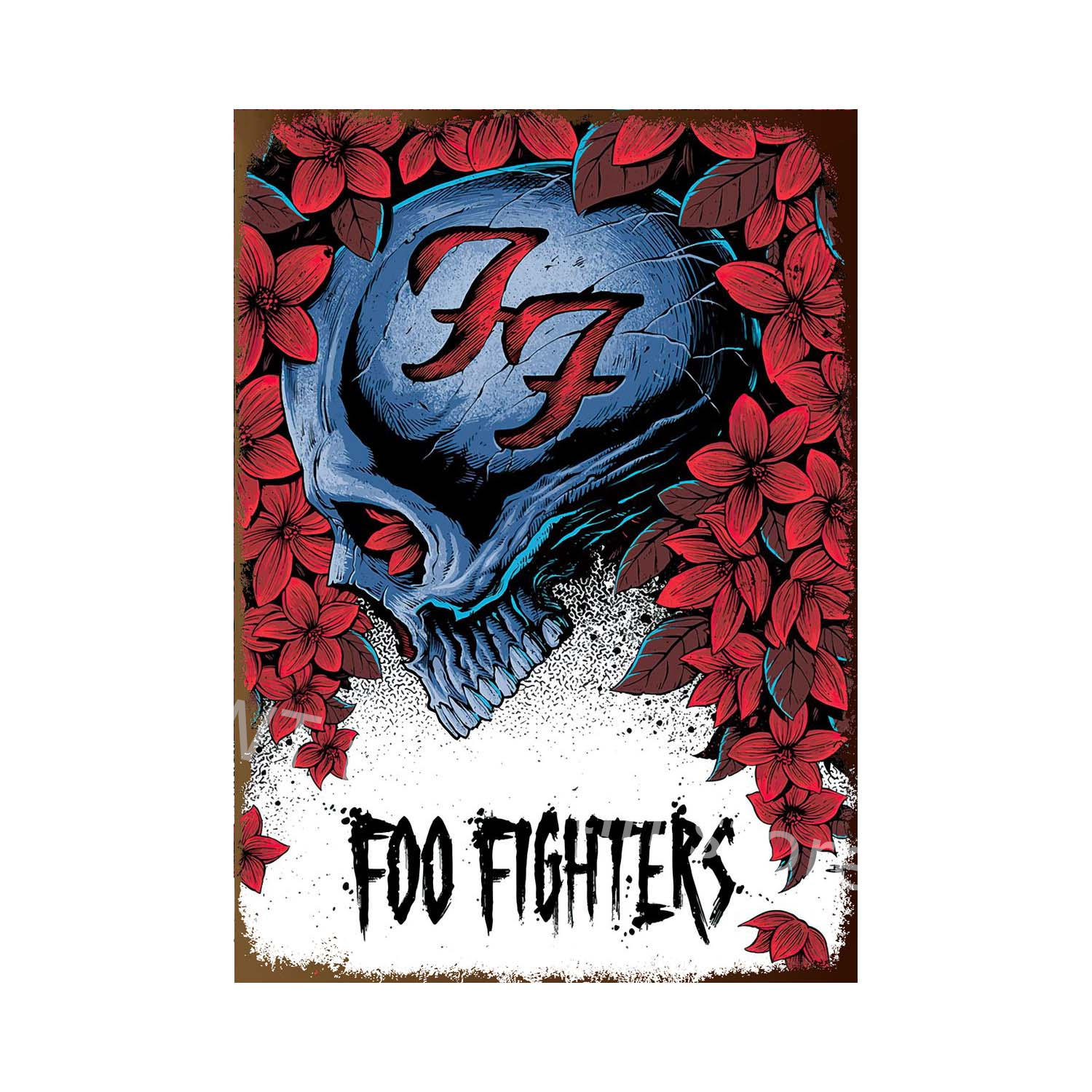 

Ретро-плакат музыкальной группы, металлическая табличка, жестяная табличка, винтажная рок-н-ролльная тарелка для домашнего бара, декоративные наклейки, декор стен гостиной 20x30cm