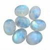 Natural Blue Flash Rainbow Moonstone Cabochons - Oval Loose Gemstones for Jewelry Making