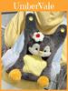 Mochila de Pelúcia de Pinguim Fofa de Desenho Animado Para Crianças Uso Escolar e de Viagem