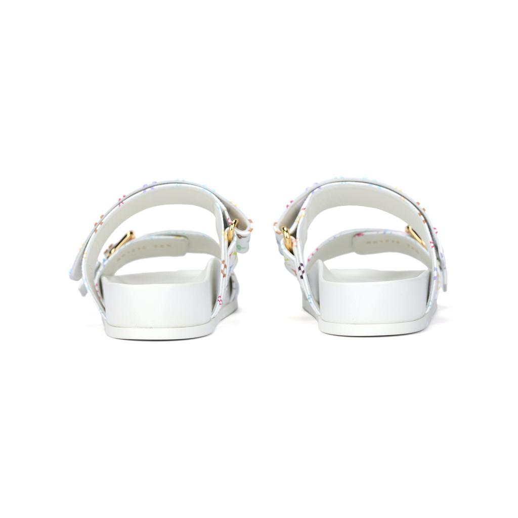 Louis Vuitton Bom Dia Flat Comfort Mule Takashi Murakami White Women's 1AGXU3