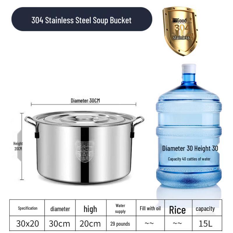 Stainless Steel Round Pot with Lid