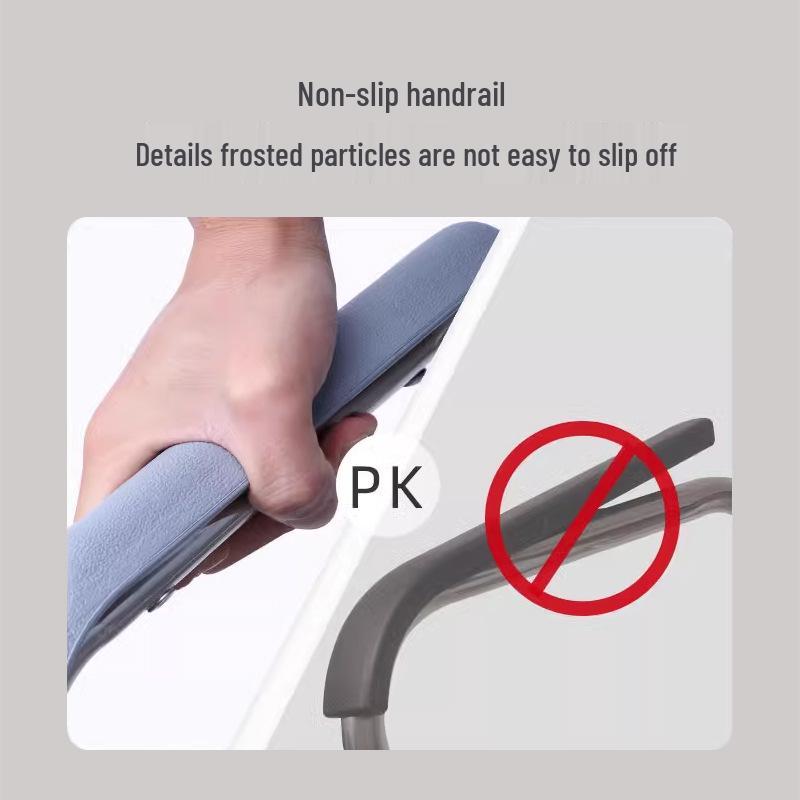 Adjustable Toilet Riser with Handrails for Elderly and Disabled