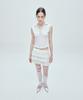 SSY Iron Bar Shirred Collar Sleeveless White