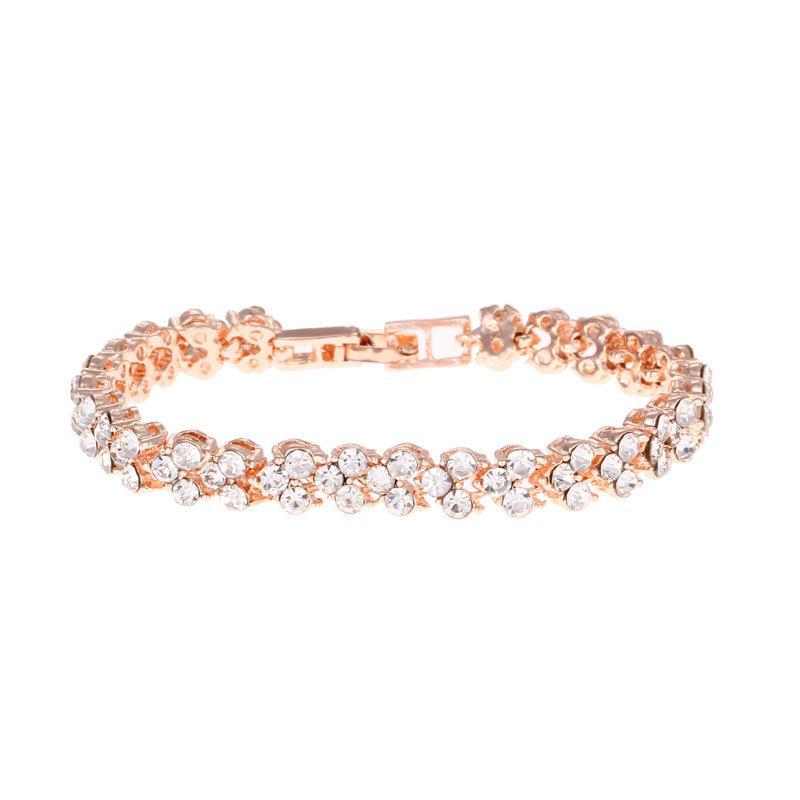 New Korean Double-Layered Starry Diamond Roman Bracelet 