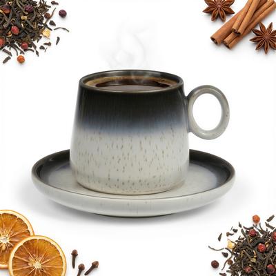 Cup With Saucer 250 Ml For Coffee Tea Ceramics Luna Line