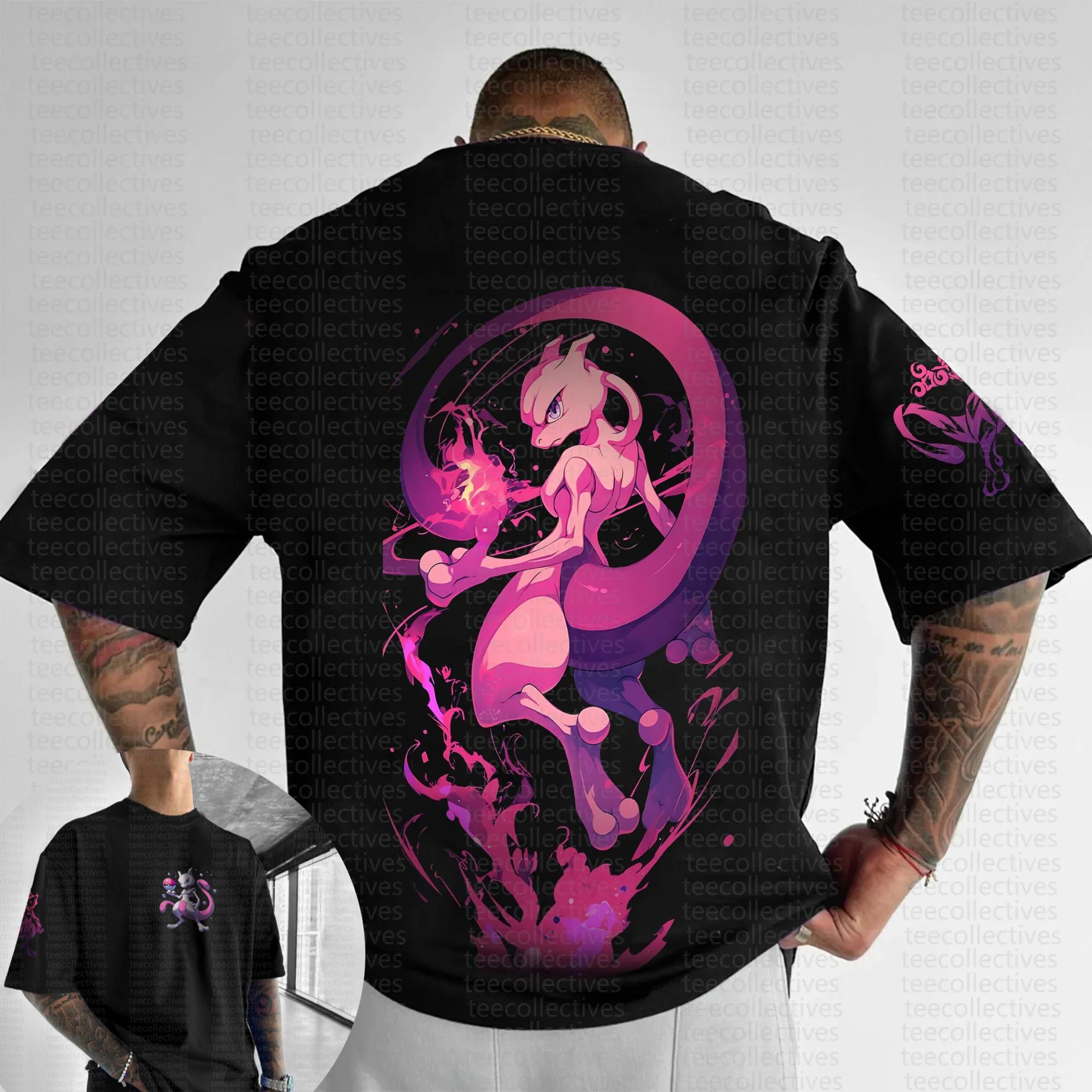 

Pokemon Tshirt Mens Pure Cotton Casual Round Neck Tshirt Short Sleeve Clothing Summer Sports Casual Short Sleeve Top L