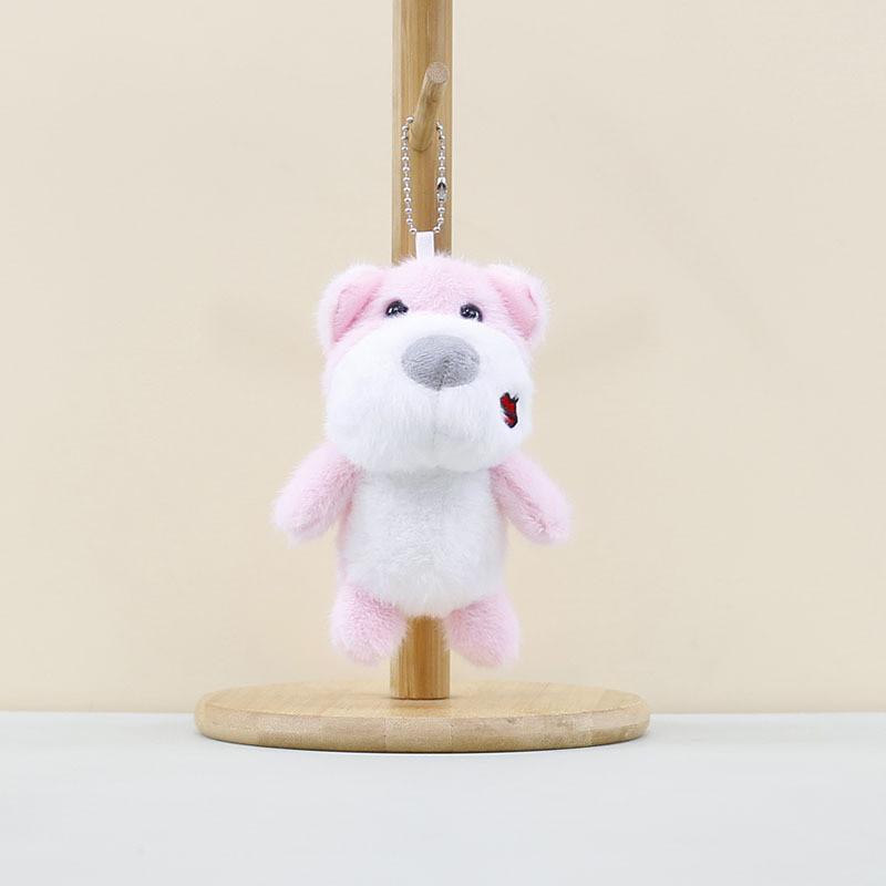 Cute Plush Dog Keychain Soft Toy Charming Cartoon Dog Accessory For Bags