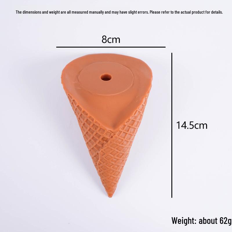 

PVC Giant Ice Cream Cone Model - Decorative DIY Base Holder for Dessert Shop Display