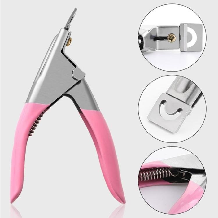 Professional Nail Art Clippers Special Type U False Tips Edge Cutter Manicure Adjustable Stainless Steel Nail Art Tool