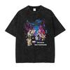 Anime GGachiakuta T-Shirts Oversized Vintage Gewaschen Surebrec Rudo T-Shirt Unisexga Enjin T-Shirt Riyou Oberteile T-Shirts Unisex Baumwolle
