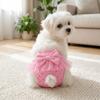 Pink Tone Pet Sanitary Pant Bow Decor Pet Short Pant Dog Physiological Pant  Dog Estrus Care