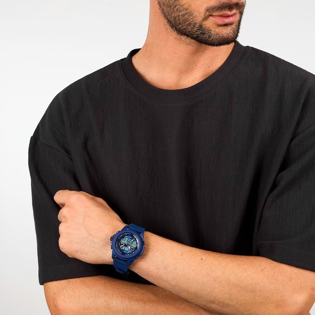 Sector Ex-48 Silicone Strap Blue Dial Quartz R3251302003 Men's Watch