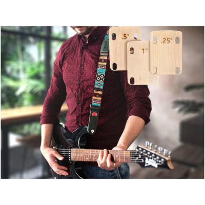 3 pezzi distanziali per chitarra elettrica in acero, 0,25 0,5 1 grado, parti di ricambio per chitarra elettrica