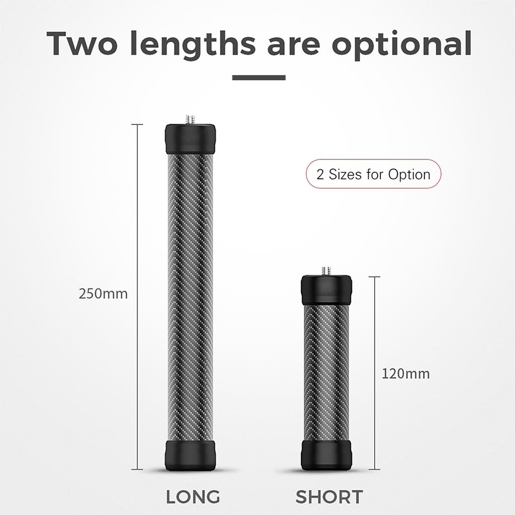 Universal Cabron Fiber Extension Rod 23.6cm with Universal 1 4 Screw for Camera Gimbal Stabilizer Phone Clamp Holder