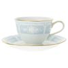 Noritake Cup & Saucer (color-changing pair set) (for coffee and tea) 220cc Lacewood Gold 2 people Blue/Pink Fine Porcelain Y6578A/1507-14
