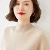 Autumn Winter Women Sweater Female Loose Cashmere Sweater Long Sleeve Bottom Knitted Sweater Half Turtleneck Sweaters Pullover