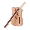 Unfinished Electric Guitar DIY Kit Mahogany Body Maple Wood Neck Rosewood Fingerboard
