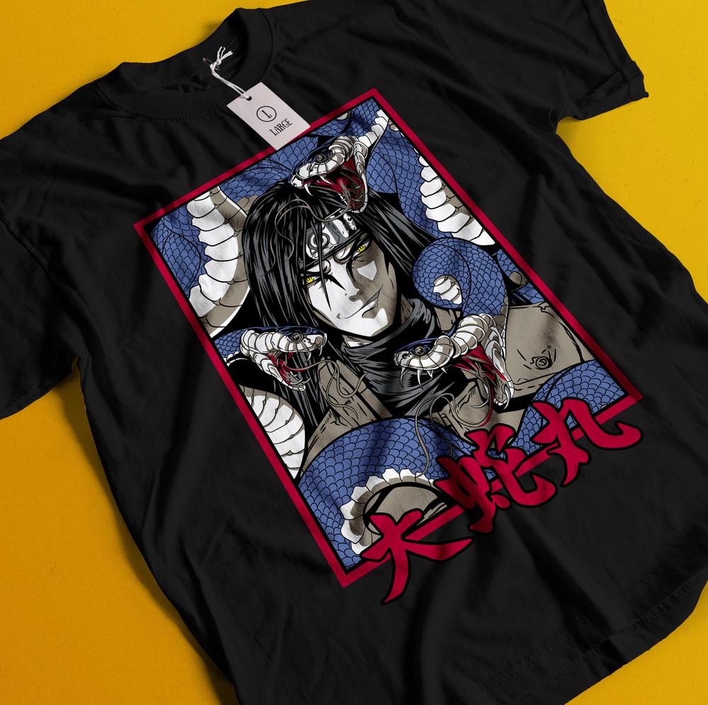 

Футболка Орочимару Футболка Наруто Футболка Джирайи Футболка Мадары Какаши Футболка Итачи Учиха 4XL