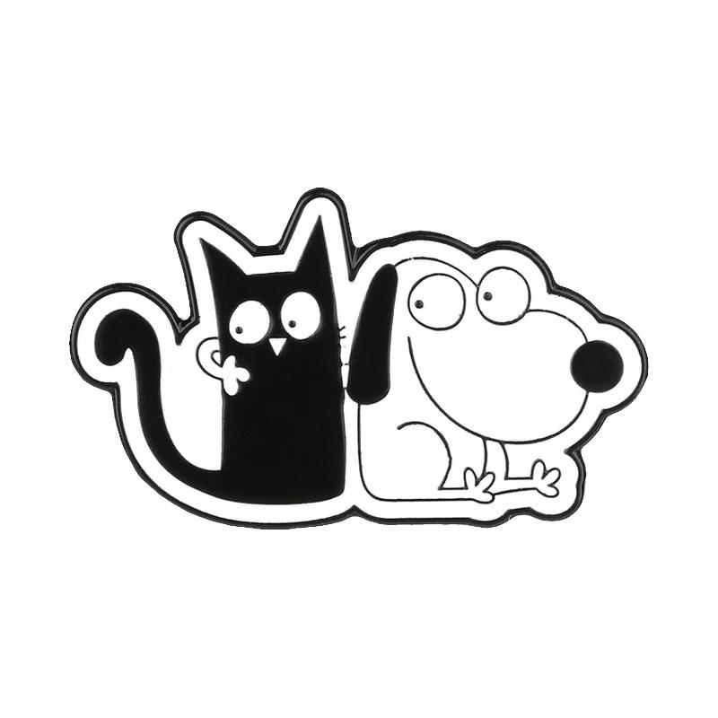 Cutee Black Cat Enamel Pins Cartoon Kitten Void Loading Kawaii Animal Brooches Lapel Backpack Badge Jewelry Gifts for Friends