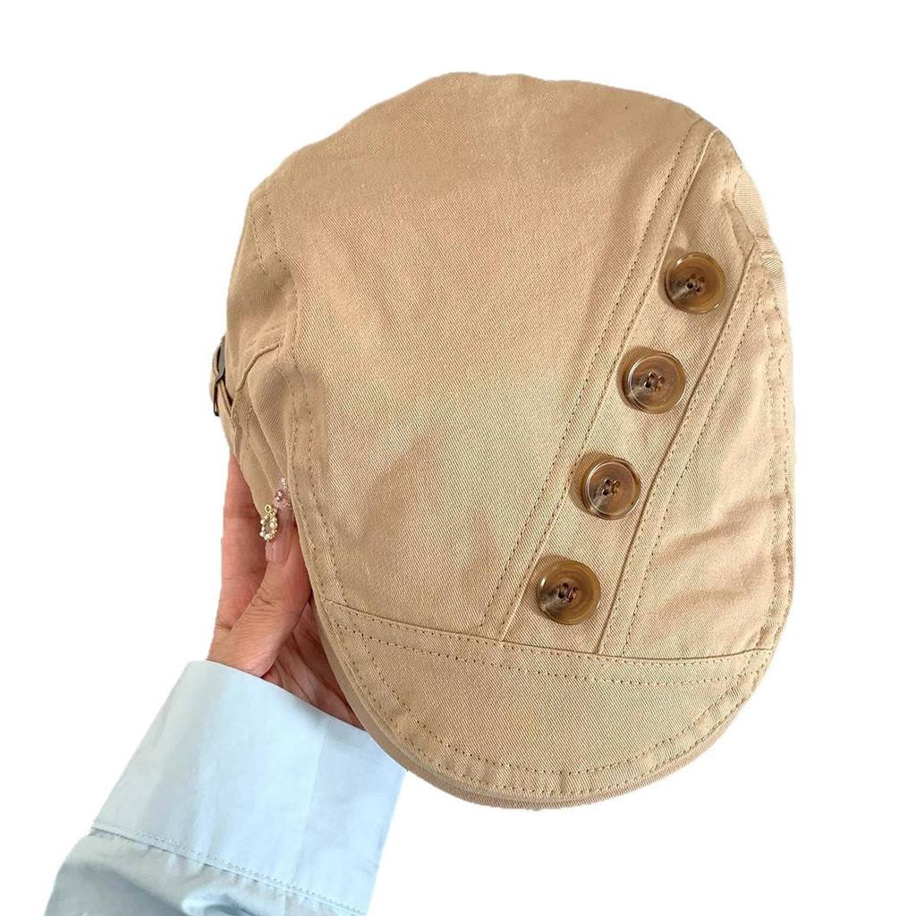 Unisex Cotton Beret With Sun Protection And Adjustable Fit For Spring And Autumn Wear