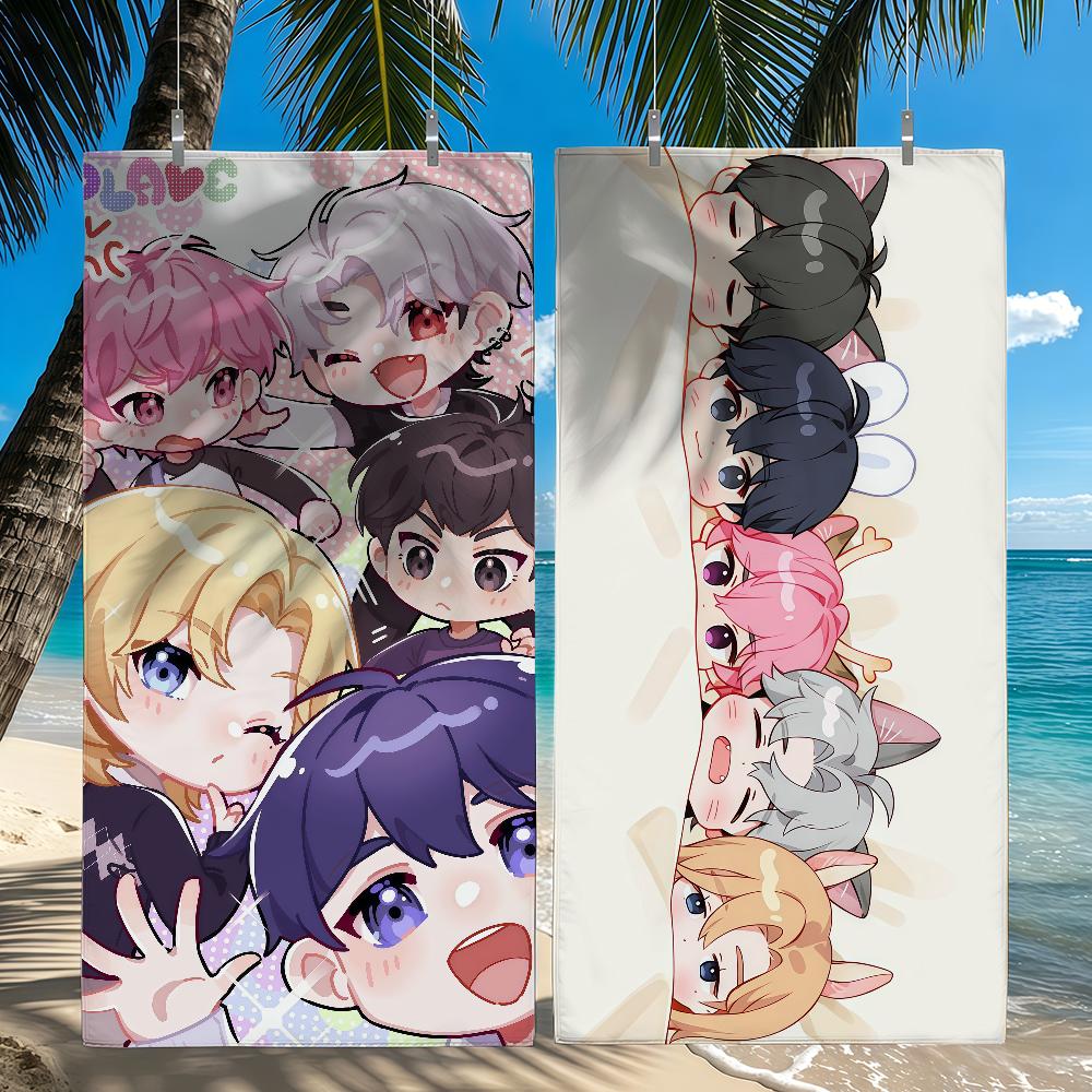K-Kpop P-Plave Cartoon Anime Towel Quick Drying Beach Towels Are Suitable For Swimming Pools Camping Yoga And The Gym