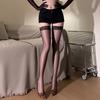 Leopard print Aurora oily sex stockings sexy over knee suspenders integrated socks thigh socks temptation open crotch passion free