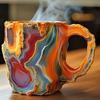 1/2PCS Crystal Mineral Coffee Mug Luxury Colored Crystal Semi-Transparent Coffee Cup for Home Office and Christmas Gift
