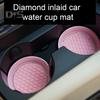 2Pcs Car Coasters Wear Resistant Universal Fit Scratch Prevention Heat-Insulated Non-Slip Cup Holder Mats Silicone Cup Holder Insert
