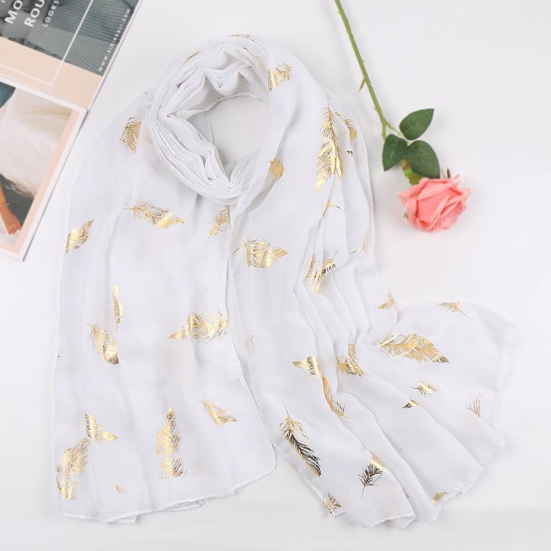 

Gold Glitter Feather Hijab Cotton Scarf Women Luxury Shiny Shawl Muslim Women Hijab Shimme Scarves Foulard Arab Turban Headscarf One Size