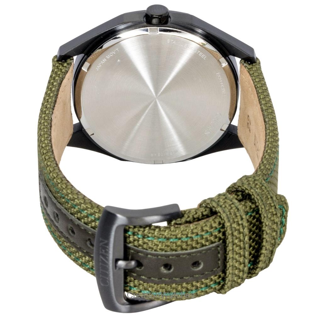 Citizen Eco-Drive Active Sport Nylon Strap Green Dial BM7635-01X 100M Men's Watch