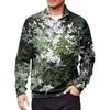 Men's Loose Casual 1/4 Zip Sweatshirt Fashion Printed Long Sleeve Top With Pockets